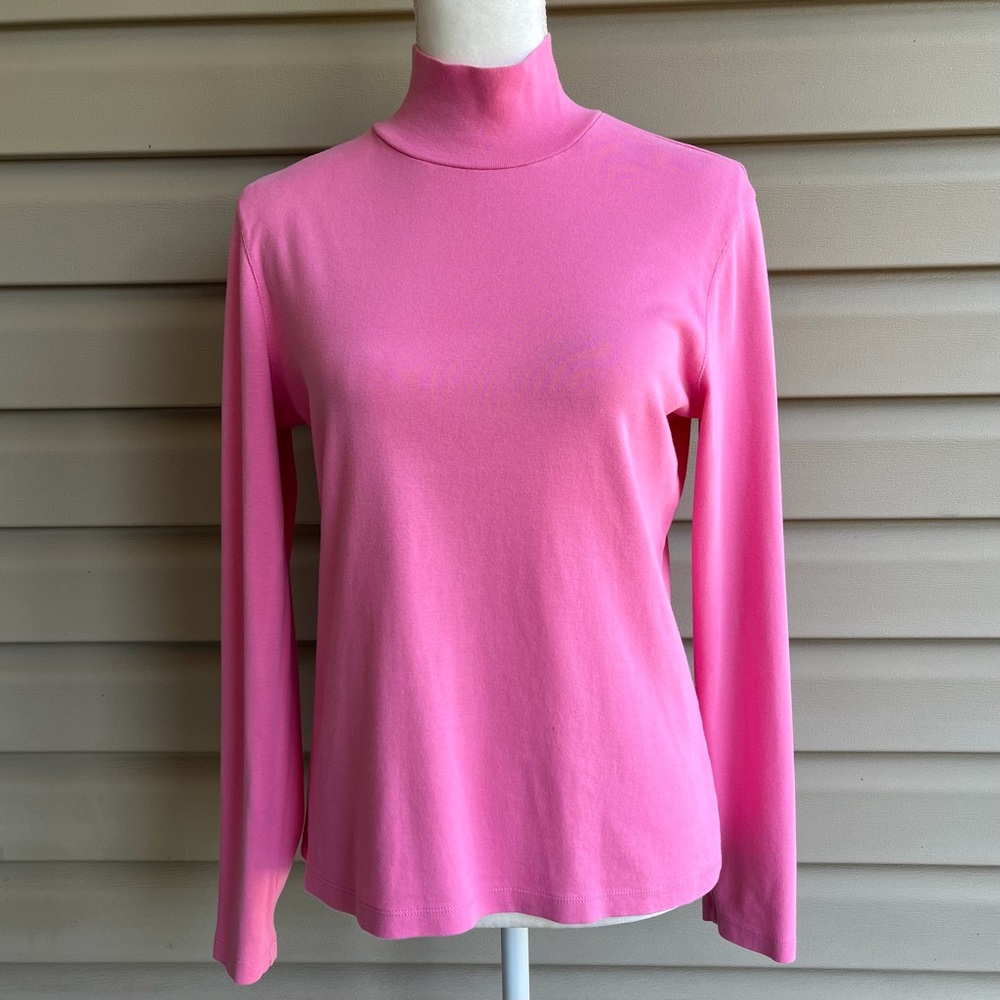 •Talbots• Vintage Mock Neck Long Sleeve Knit Top - Size Large